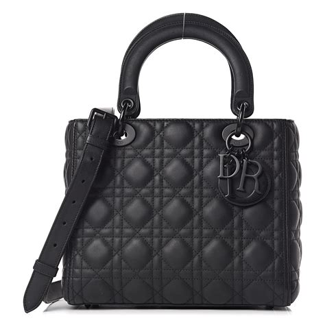 lady dior black matt|Lady dior leather handbag Dior Black in Leather .